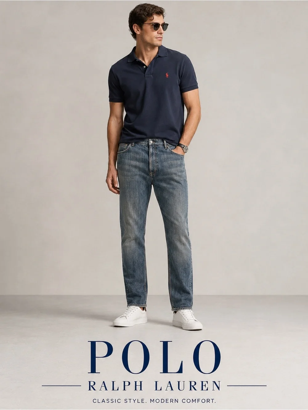 Polo Ralph Lauren Classic 5 Pocket Straight Leg Blue Jeans